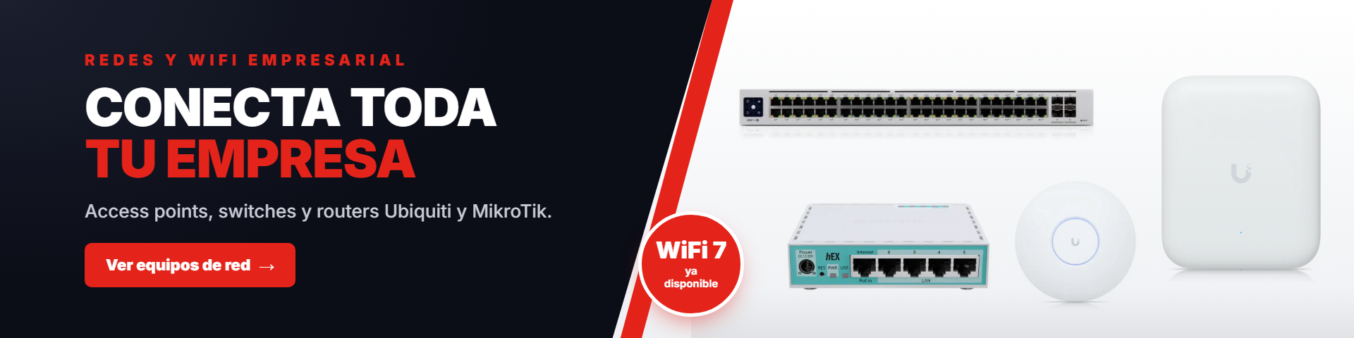 Soluciones de redes y conectividad para empresas: routers, switches, access points y cableado